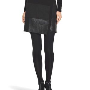 Mixed Texture Wrap Miniskirt